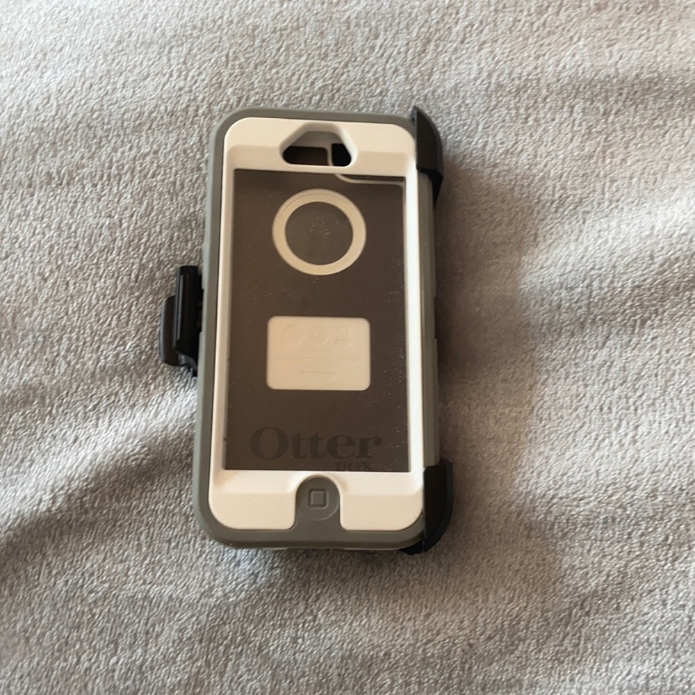 Otter box grey phone case with clip on back